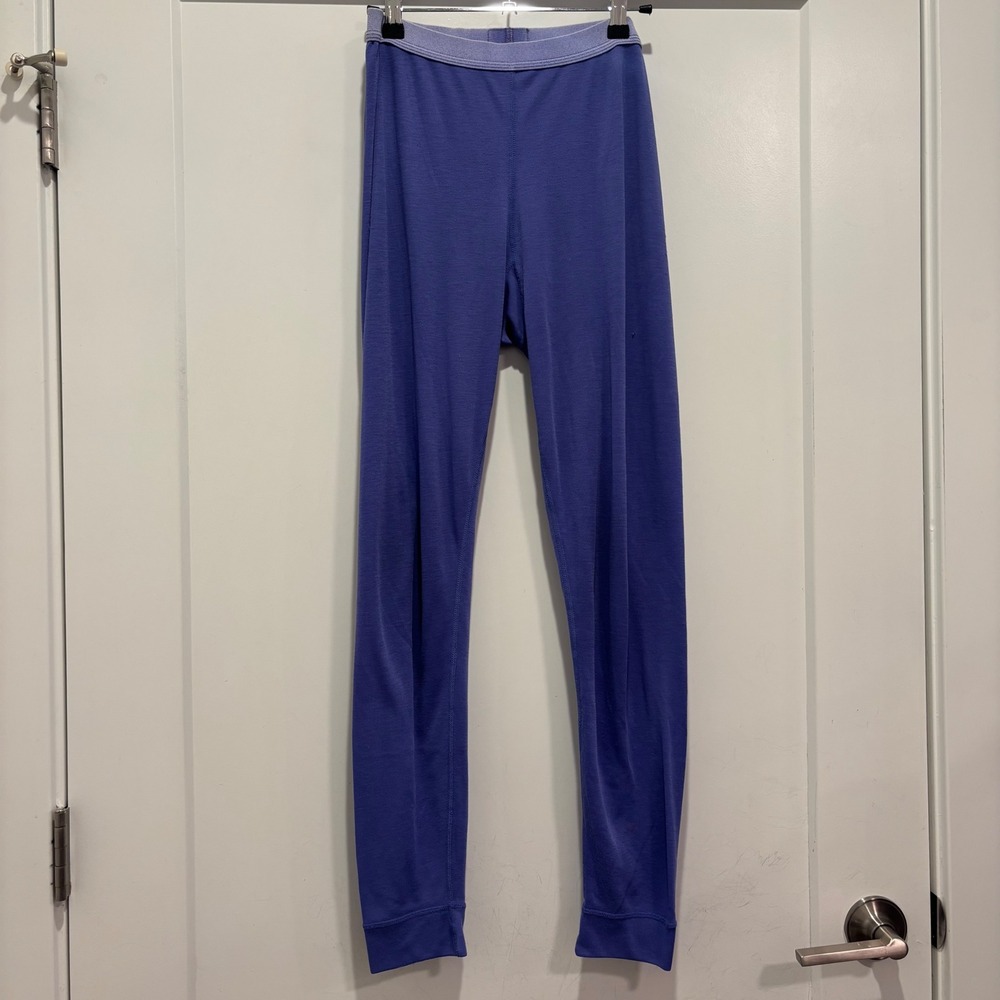 Patagonia Capilene Base Layer Pants Purple Leggings Small Made in USA